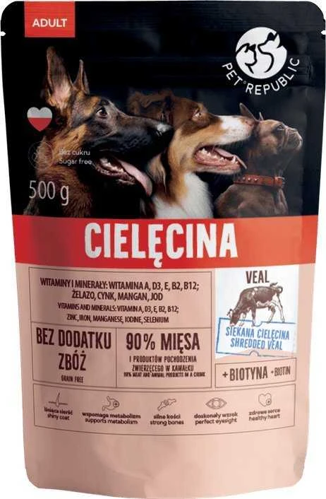 PetRepublic Šunų Maistas - Pet Republic Suaugusiųjų Veršiena 500g