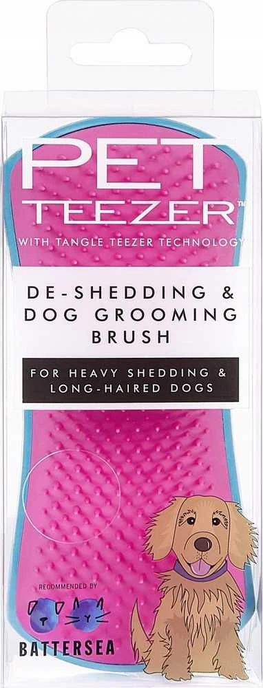 Tangle Teezer Pet Teezer, De-Shedding - Dog Grooming, Pet , Juodas