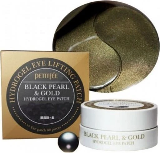 PETITFEE Black Pearl & Gold Hidrogelinės paakių pagalvėlės, 60 vnt.