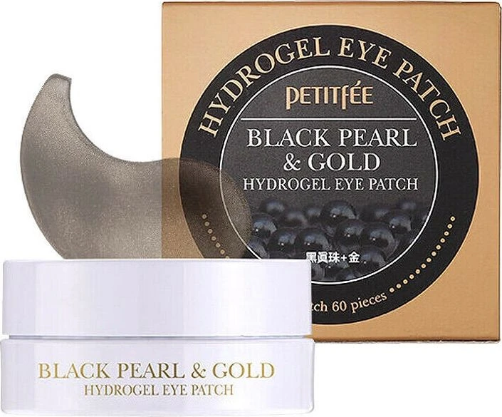 PETITFEE Black Pearl & Gold Hidrogelinės paakių pagalvėlės, 60 vnt.