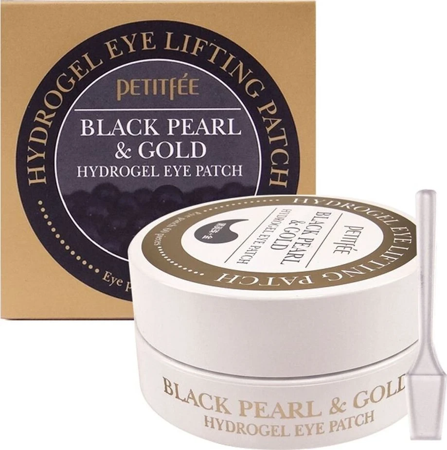 PETITFEE Black Pearl & Gold Hidrogelinės paakių pagalvėlės, 60 vnt.