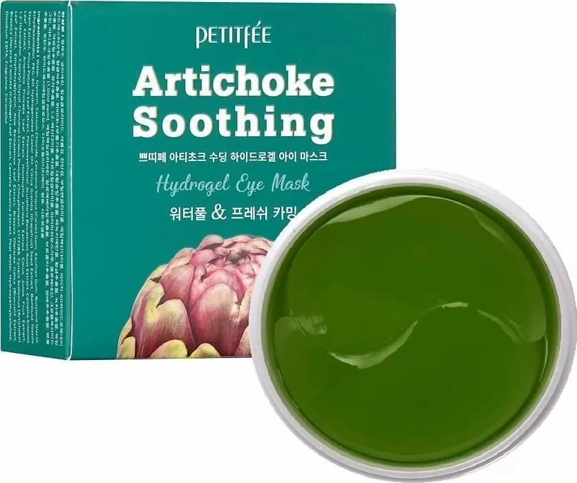 Petitfee Artichoke Soothing Calming Day & Night Eye Patch, 60 vnt.