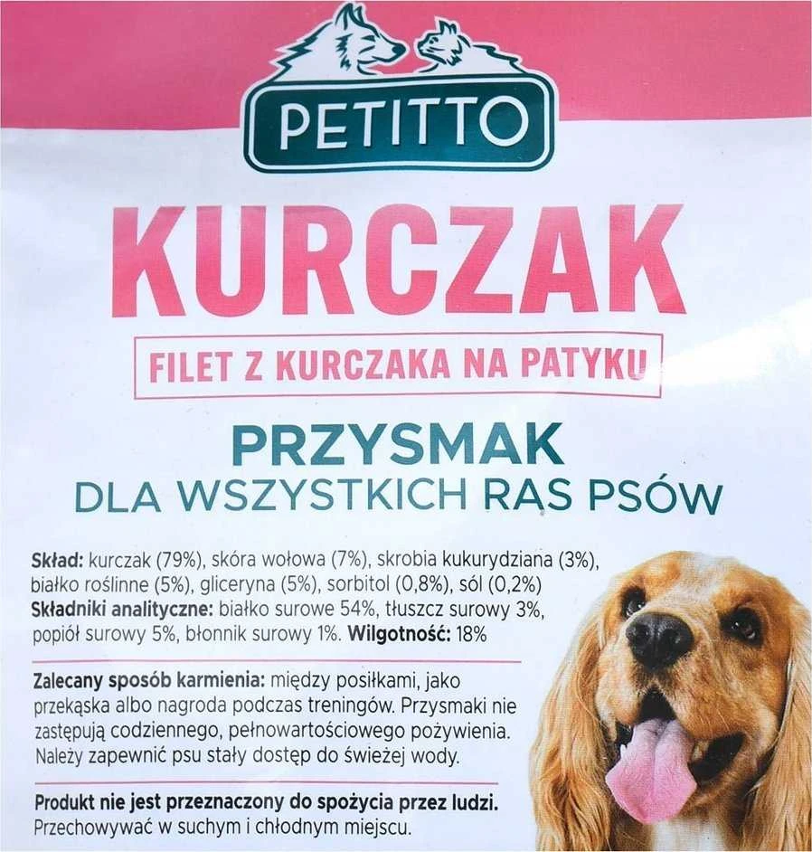Šunų Skanėstai - PETITTO Vištienos Filė Ant Pagaliuko 500g