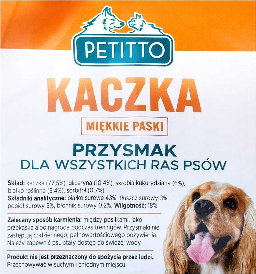 PETITTO Duck Soft stripes - skanėstas šuniui - 500g