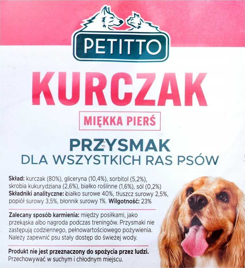 PETITTO Minkštos vištienos krūtinėlės - skanėstas šuniui - 500g