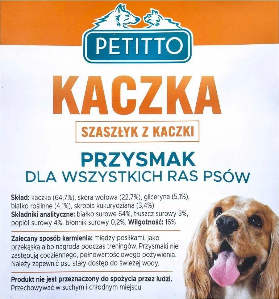 PETITTO Duck kebab - dog treat - 500g