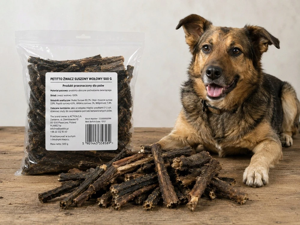 PETITTO Dried jautiena tripe Mono – skanėstas šuniui – 500g