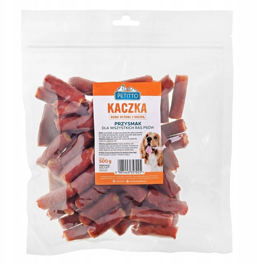 PETITTO ryžiai sticks with duck – skanėstas šuniui – 500g