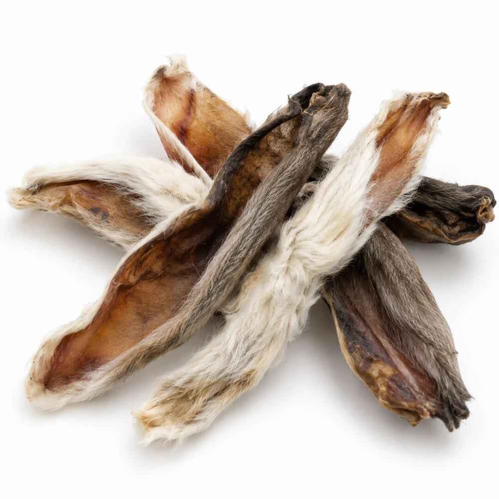 PETITTO triušienos ausis su kailiu Mono – šunų skanėstas – 500g