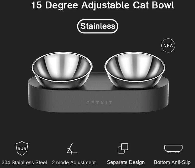 Gyvūnų dubenėliai PETKIT  Fresh Nano Metal 0.48 L, ABS/nerūdijantis plienas