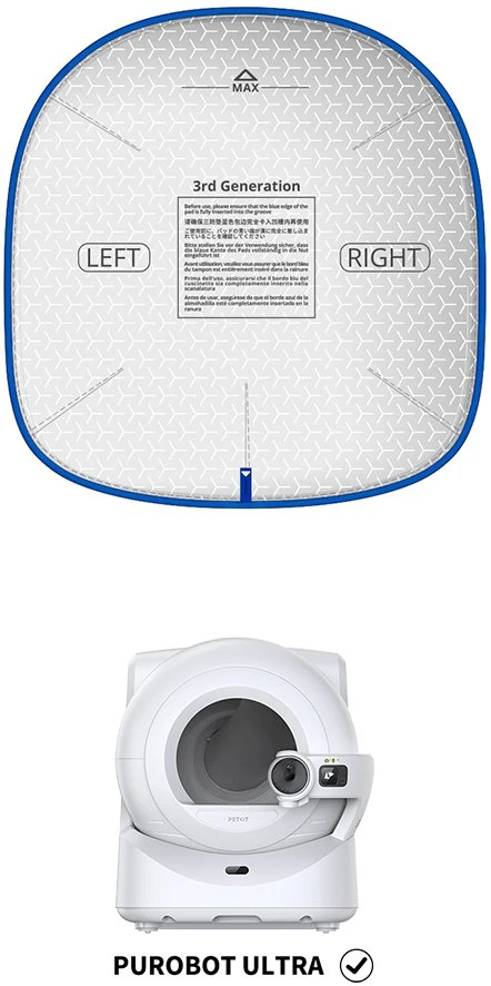 PETKIT High Performance Cat Litter Pad Ultra 3.0 for Purobot Ultra | P99038 | Pilkas/Mėlyna
