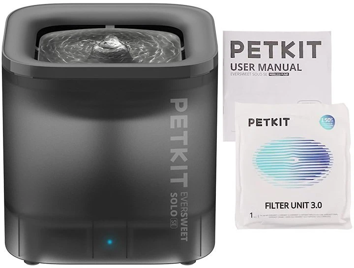 PETKIT | „Smart Pet“ gėrimo fontanas | Eversweet Solo | Talpa 1,8 L | Filtravimas | Medžiaga Plastikas | Pilkas