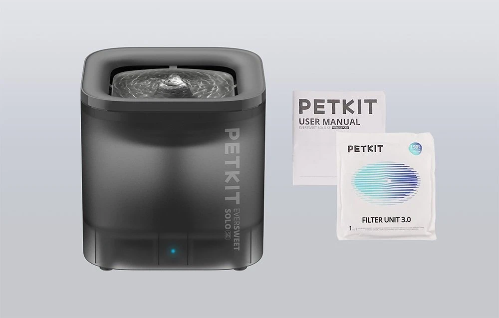 PETKIT | „Smart Pet“ gėrimo fontanas | Eversweet Solo | Talpa 1,8 L | Filtravimas | Medžiaga Plastikas | Pilkas