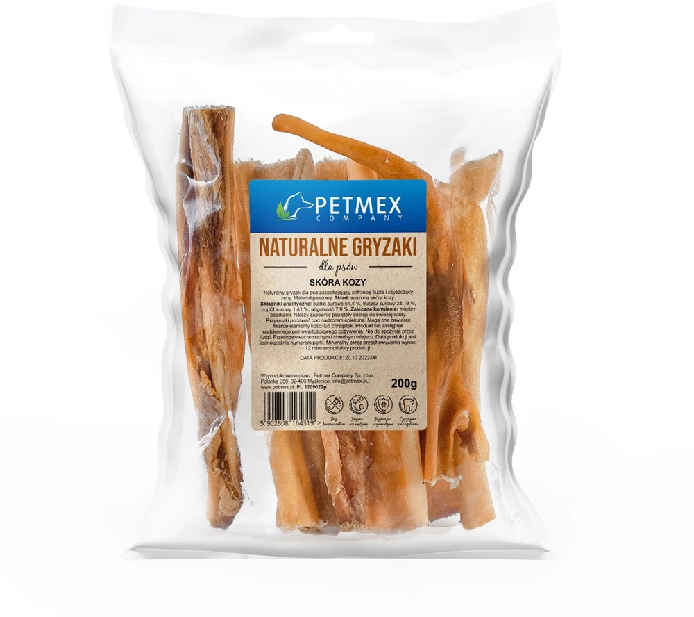 PETMEX Ožkos oda Mono – skanėstas šuniui – 200g