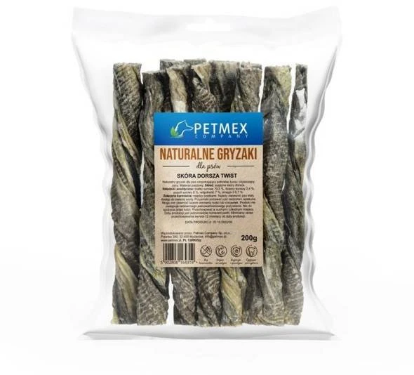 PETMEX Cod skin – skanėstas šuniui – 200g