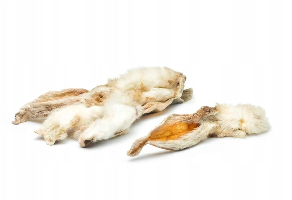 PETMEX triušio ausys su kailiu – skanėstas šuniui – 1kg