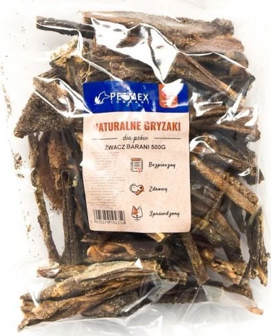Gyvūnų skanėstas - PETMEX Avienos skrandis 500g Aukštas baltymų kiekis Hipoalerginis