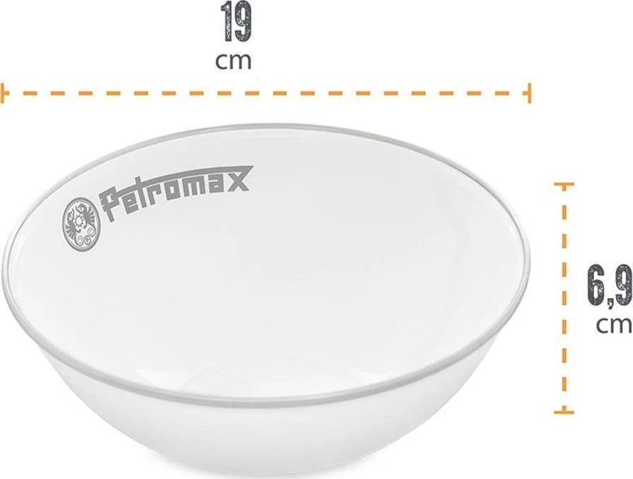 Emaliuoti dubenėliai Petromax balti 1l 2vnt.