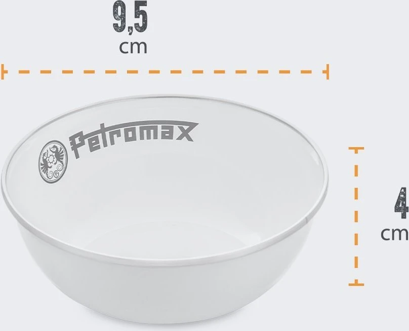 Emaliuoti dubenėliai Petromax balti 160ml 2vnt.