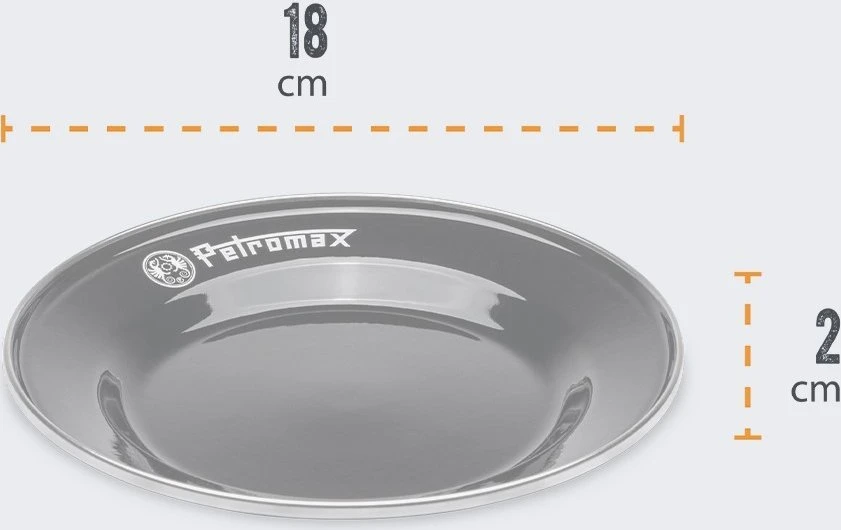 Emaliuotos lėkštutės 2 vnt. 18 cm Petromax Juodos