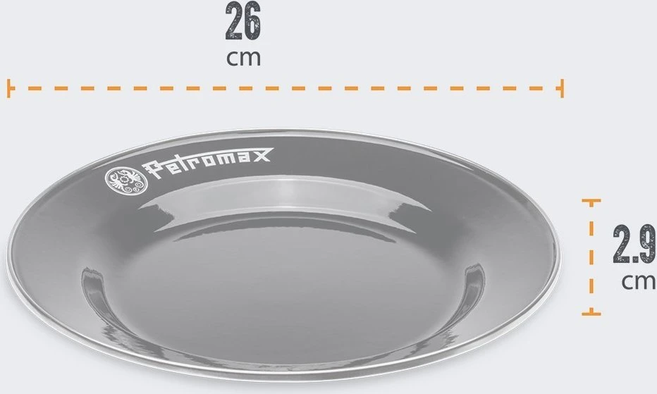 Emaliuotos lėkštutės 2 vnt. 26 cm Petromax Juodos