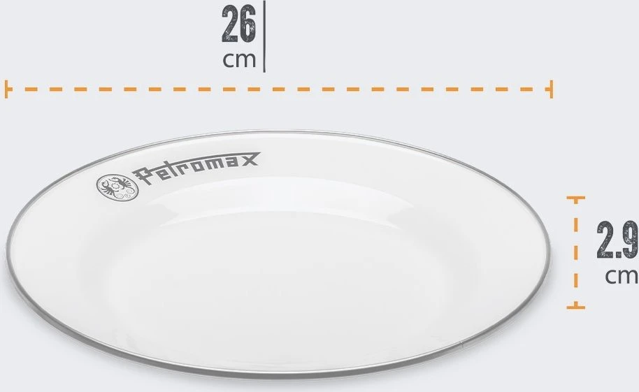 Emaliuotos lėkštutės 2 vnt. 26 cm Petromax Baltos
