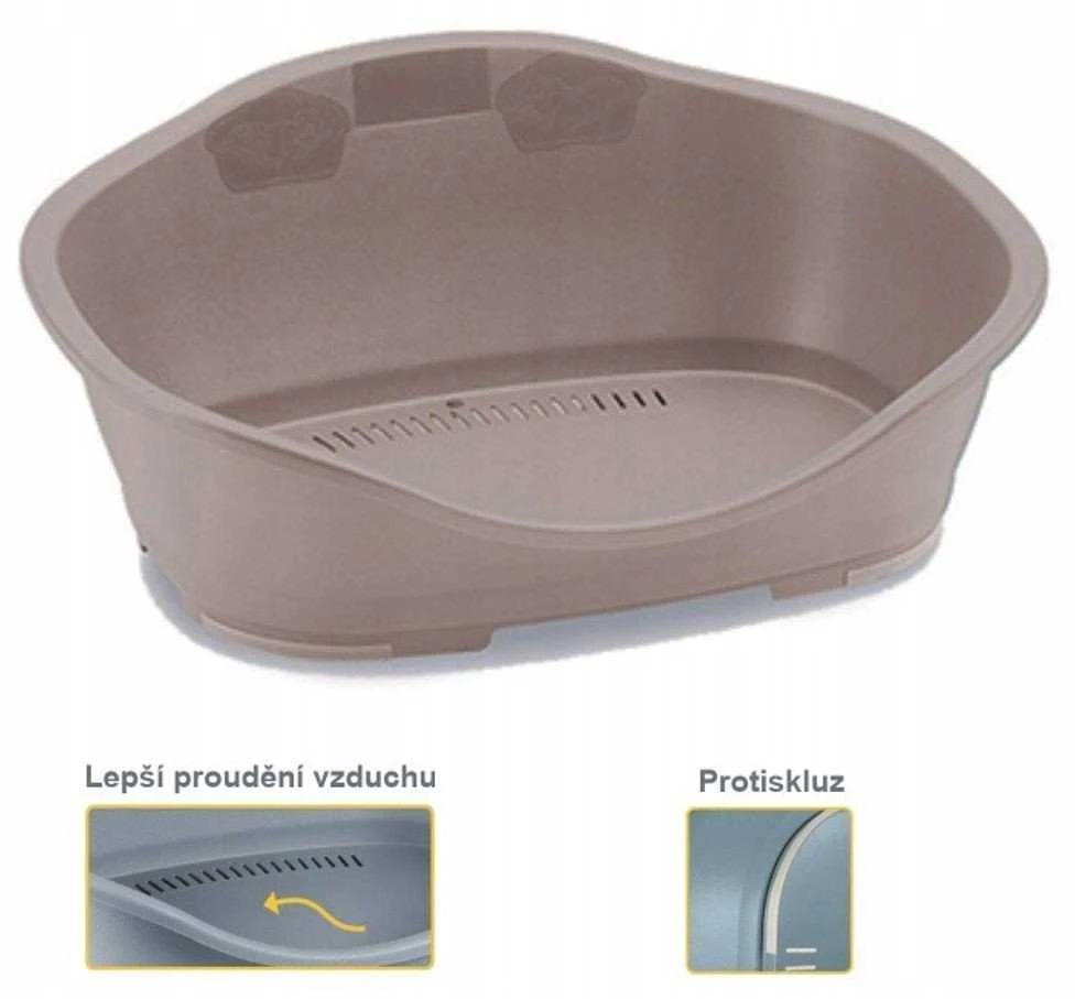 Stefanplast lova su miegamąja dalimi, 2 miegamosios vietos, 68,5x49x27,5 cm, šviesiai pilka