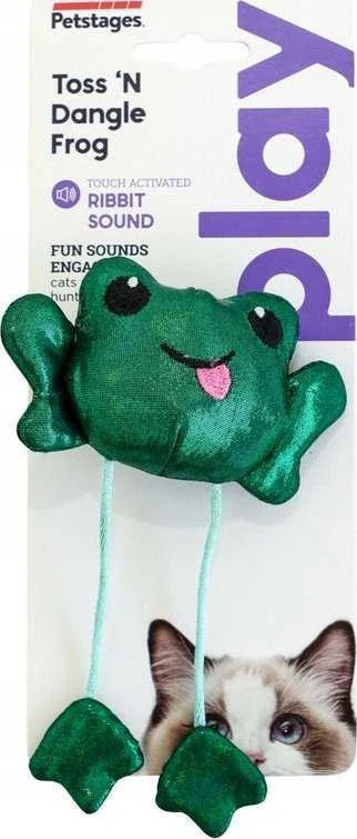 Petstages Toss 'N Dangle Frog žaislas katėms, 14 cm