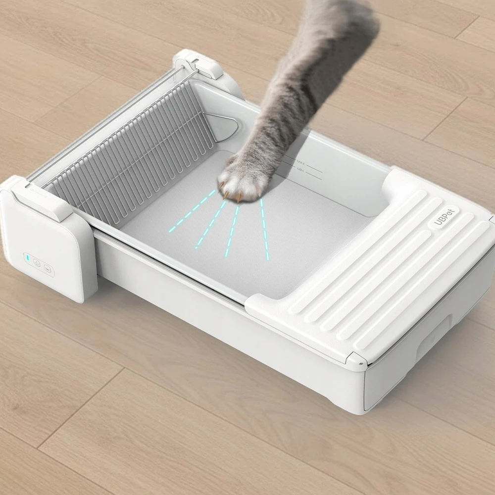 Gyvūnų Prekės - UBPet C31 Išmanusis Automatinis Šiukšlių Dėžė, Dviejų Šukų Sistema, Programėlės Stebėjimas, 1–11 kg, Balta
