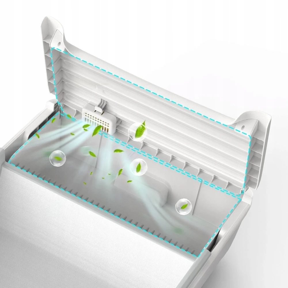 Gyvūnų Prekės - UBPet C31 Išmanusis Automatinis Šiukšlių Dėžė, Dviejų Šukų Sistema, Programėlės Stebėjimas, 1–11 kg, Balta