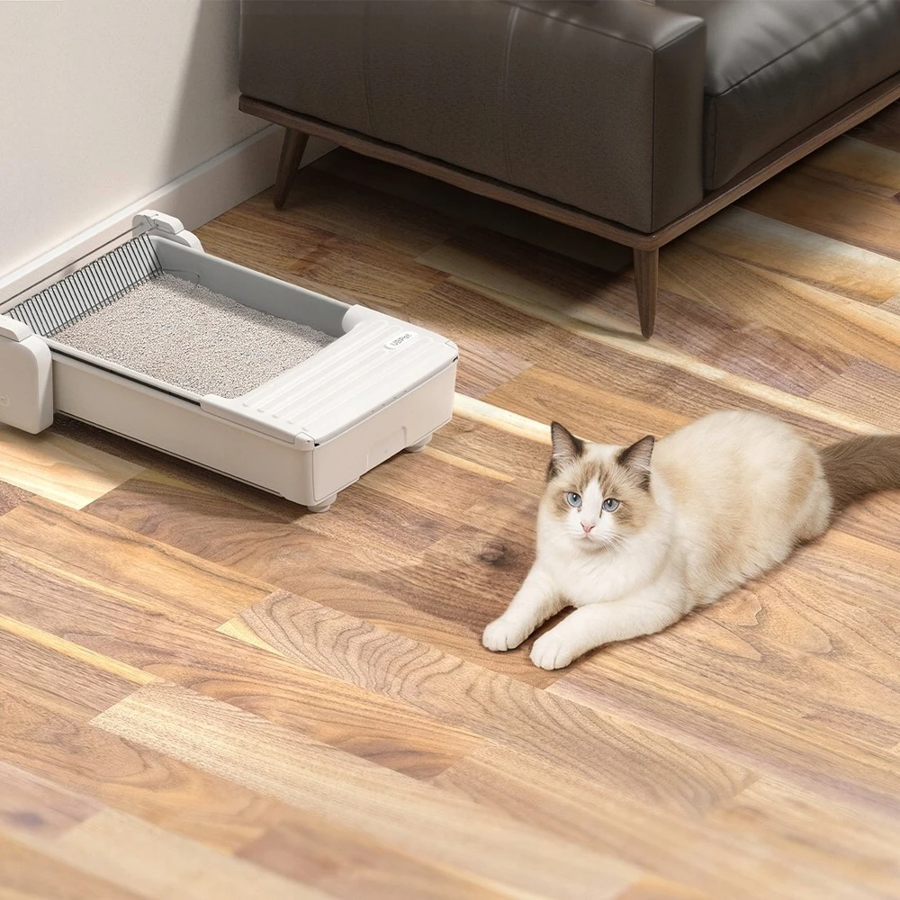 Gyvūnų Prekės - UBPet C31 Išmanusis Automatinis Šiukšlių Dėžė, Dviejų Šukų Sistema, Programėlės Stebėjimas, 1–11 kg, Balta