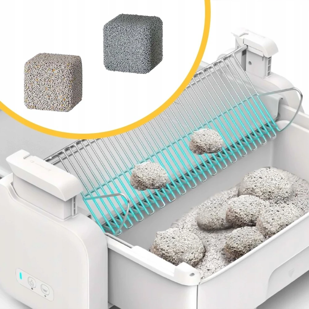 Gyvūnų Prekės - UBPet C31 Išmanusis Automatinis Šiukšlių Dėžė, Dviejų Šukų Sistema, Programėlės Stebėjimas, 1–11 kg, Balta