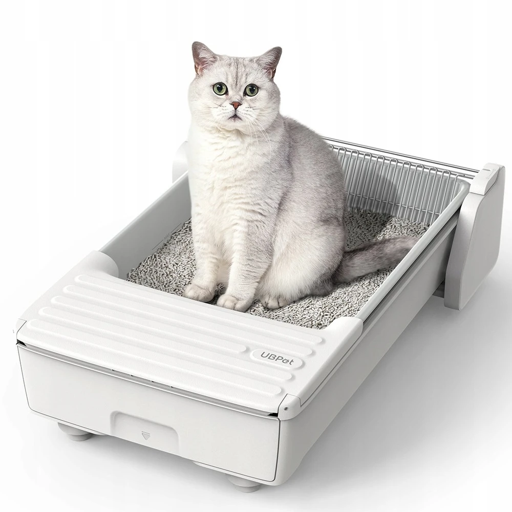 Gyvūnų Prekės - UBPet C31 Išmanusis Automatinis Šiukšlių Dėžė, Dviejų Šukų Sistema, Programėlės Stebėjimas, 1–11 kg, Balta