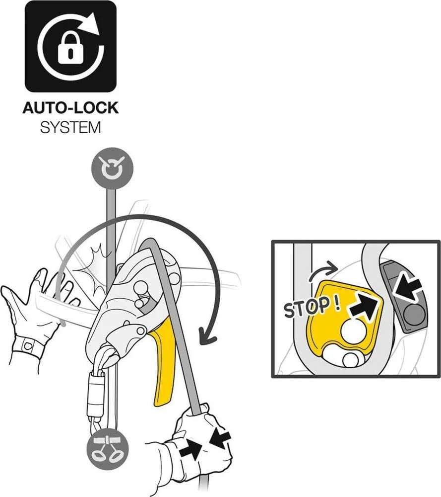 Prancūzija Nusileidimo, saugojimo įrenginys Petzl Rig