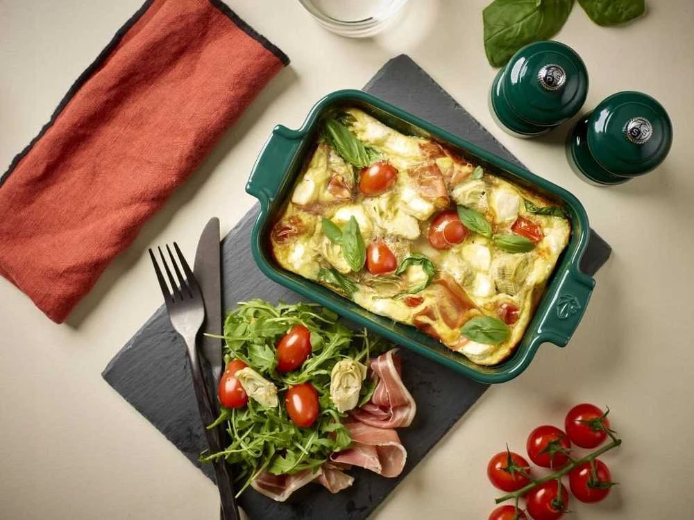 PEUGEOT APPOLIA stačiakampis indas 36 cm žalias