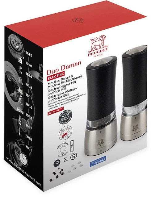Peugeot Mill Druskos ir pipirų malūnėlių rinkinys, 16 cm, uSelect Z, Daman