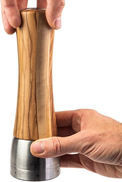 Peugeot Mill Druskos malūnėlis, 21 cm, alyvmedžio, uSelect, Madras