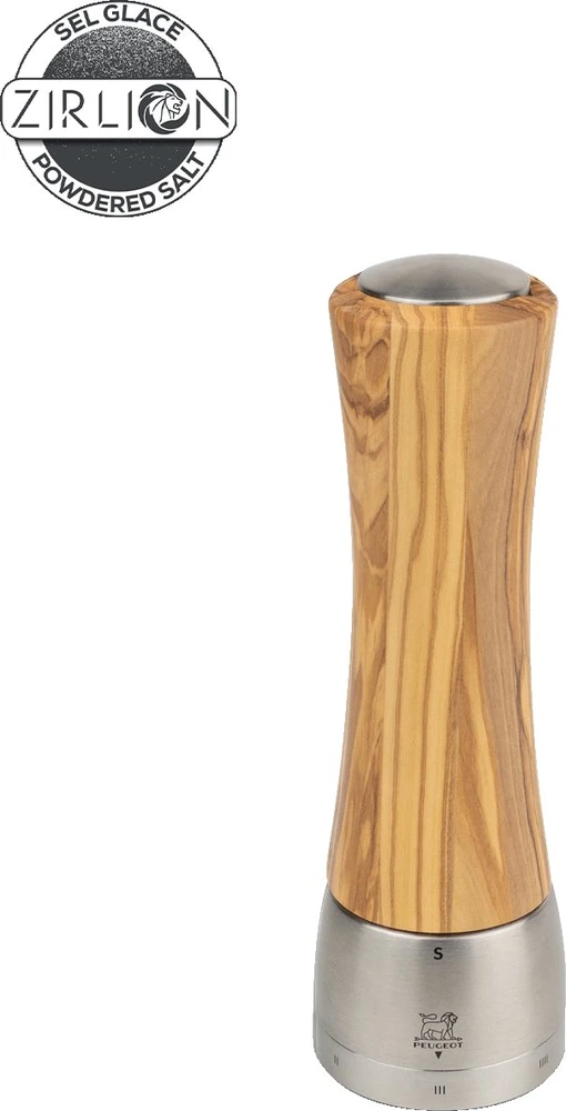 Peugeot Mill Druskos malūnėlis, 21 cm, alyvmedžio, uSelect, Madras