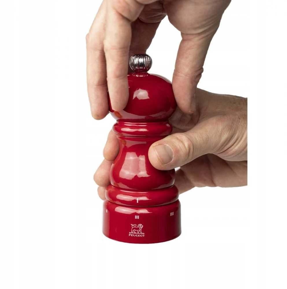 Peugeot Pepper grinder, 12 cm, Raudona Passion Lacquer, Paris