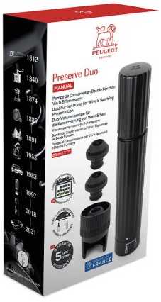 Peugeot PRESERVE Vyno-šampano rankinis vakuuminis siurblys - ABS 20cm