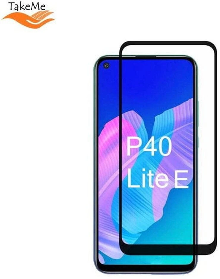 TakeMe HARD Ceramic Pilnas virsmas Aizsargstikls priekš Huawei P40 Lite / P40 Lite E Melns