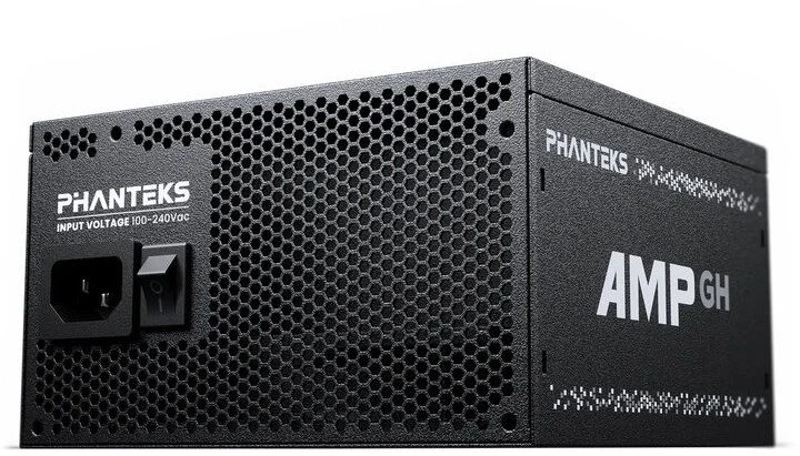„Phanteks AMP GH V2 1000W 80 PLUS Platinum“ maitinimo šaltinis, PCIe 5.1, ATX 3.1 × 1000 vatų, Juodas