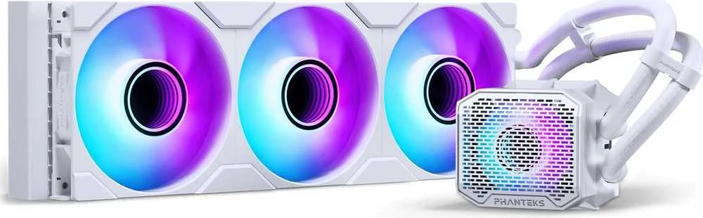 PHANTEKS Glacier One 360M25 Gen2 DRGB universalus skysčio aušintuvas – 360 mm, baltos spalvos
