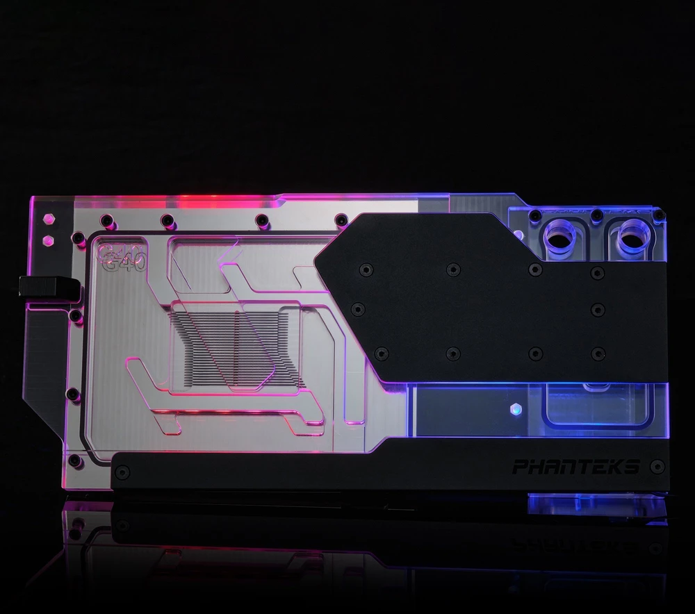 PHANTEKS Glacier G40 RTX 4090 Waterblock incl. Backplate for Asus, D-RGB – juodas
