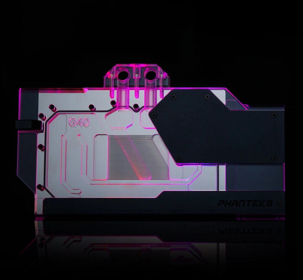 PHANTEKS Glacier G40 RTX 4090 vandens blokas su galine plokšte, skirtas MSI, D-RGB & juodas