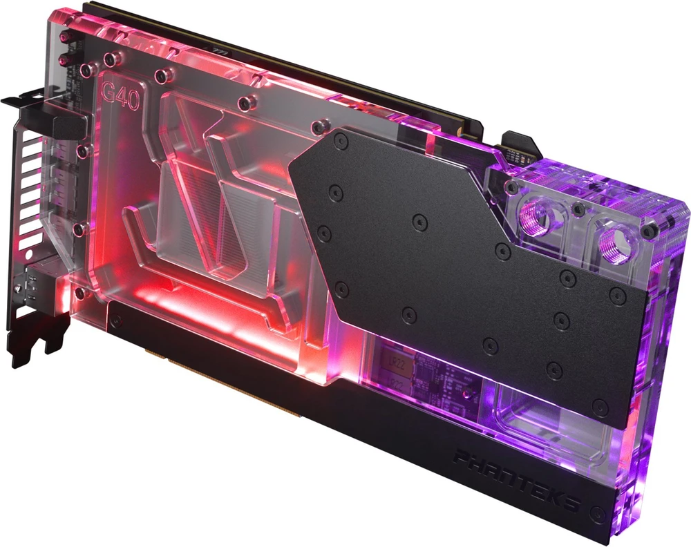 PHANTEKS Glacier G40 RTX 4090 Waterblock incl. Backplate for Asus, D-RGB – juodas