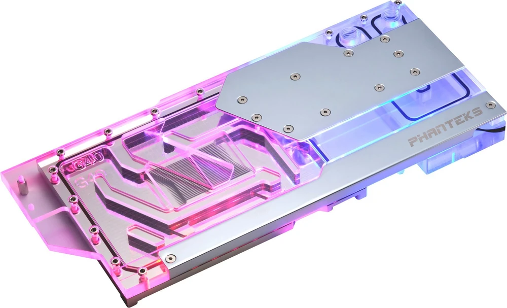 Phanteks PHANTEKS Glacier G40 RTX 4090 Waterblock su galine plokšte Gigabyte, D-RGB - chromas