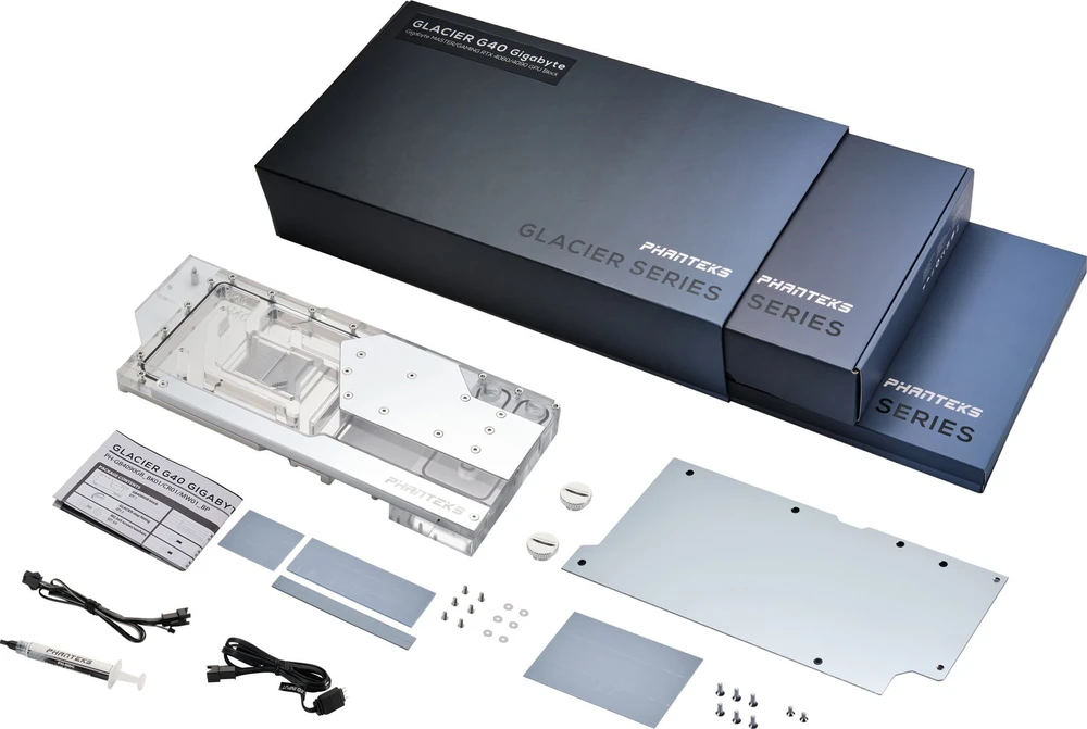 Phanteks PHANTEKS Glacier G40 RTX 4090 Waterblock su galine plokšte Gigabyte, D-RGB - chromas