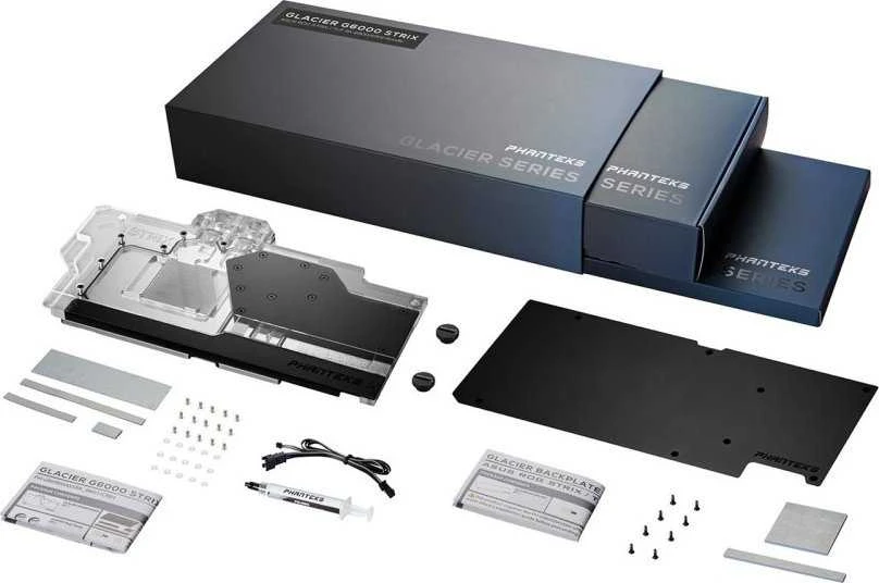 PHANTEKS Glacier G6000 STRIX GPU Vanduo Block, ASUS RX 6800/6900 Strix/TUF, D-RGB – juodas