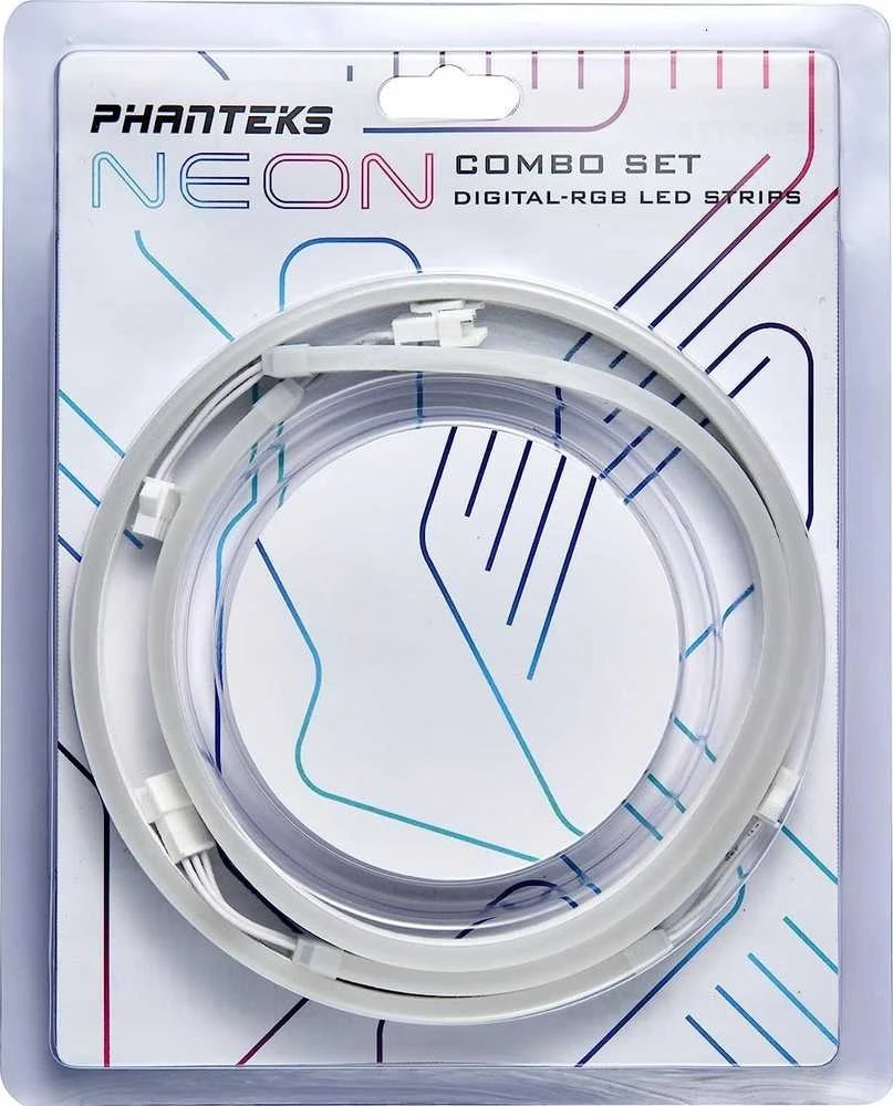 PHANTEKS Neon D-RGB LED juostelė – kombinuotas rinkinys, 40 cm (dvi dalys) – baltas